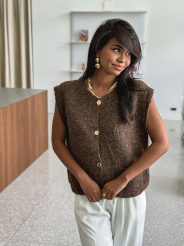 Gilet sans manches Munich - Chocolat