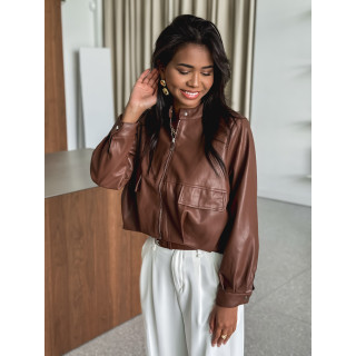 Veste en simili Nashville - Marron