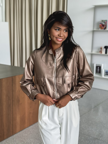 Veste en simili Nashville - Bronze