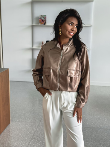 Veste en simili Nashville - Bronze