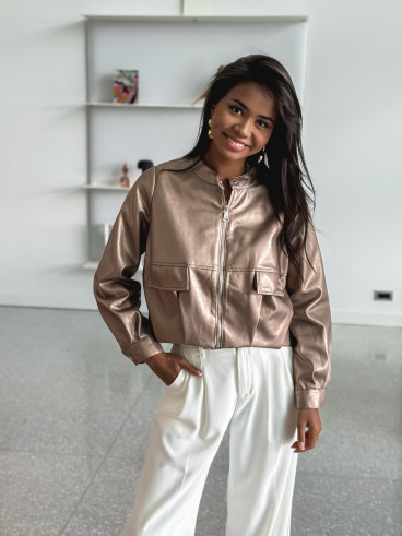 Veste en simili Nashville - Bronze