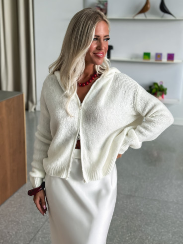 Gilet à capuche Chiara - Blanc