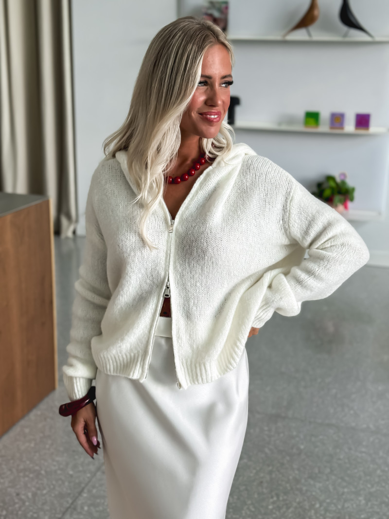 Gilet à capuche Chiara - Blanc