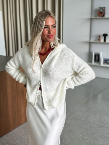 Gilet à capuche Chiara - Blanc