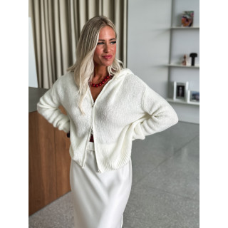 Gilet à capuche Chiara - Blanc