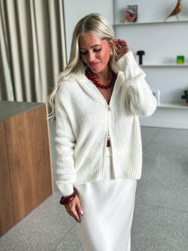 Gilet à capuche Chiara - Blanc