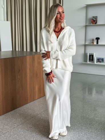 Gilet à capuche Chiara - Blanc