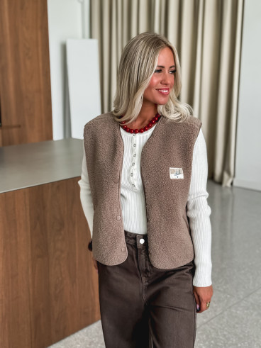 Gilet sans manches Mimi - Taupe