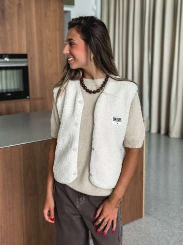 Gilet sans manches Mimi - Crème