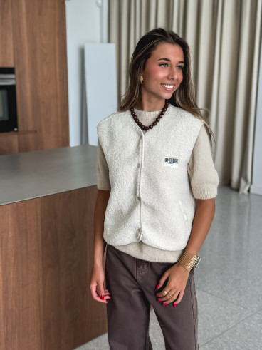 Gilet sans manches Mimi - Crème