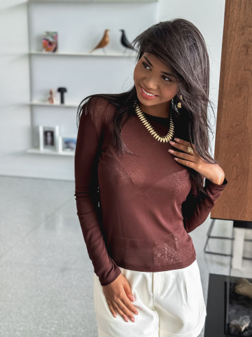 Blouse Célinie - Chocolat