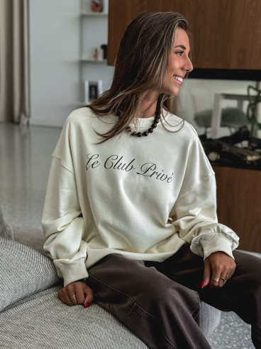 Pull "Le Club Privé" - Crème