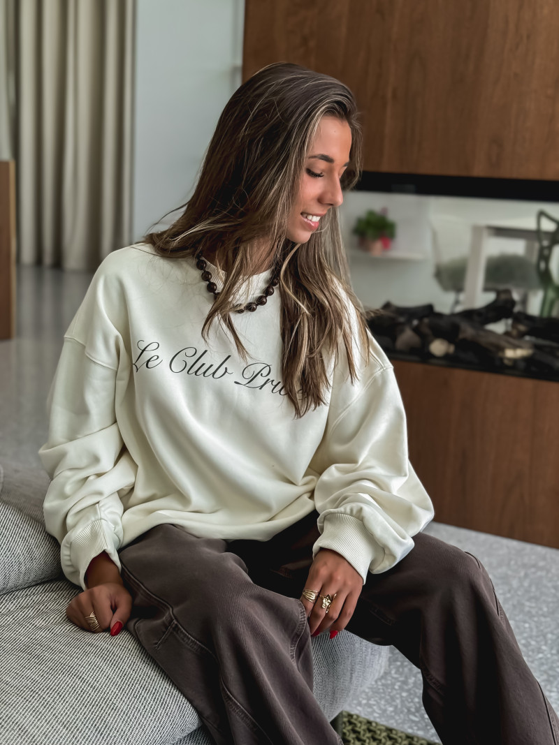 Pull "Le Club Privé" - Crème