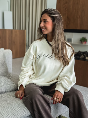 Pull "Le Club Privé" - Crème