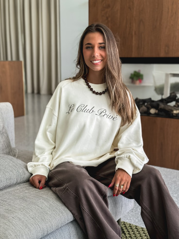 Pull "Le Club Privé" - Crème