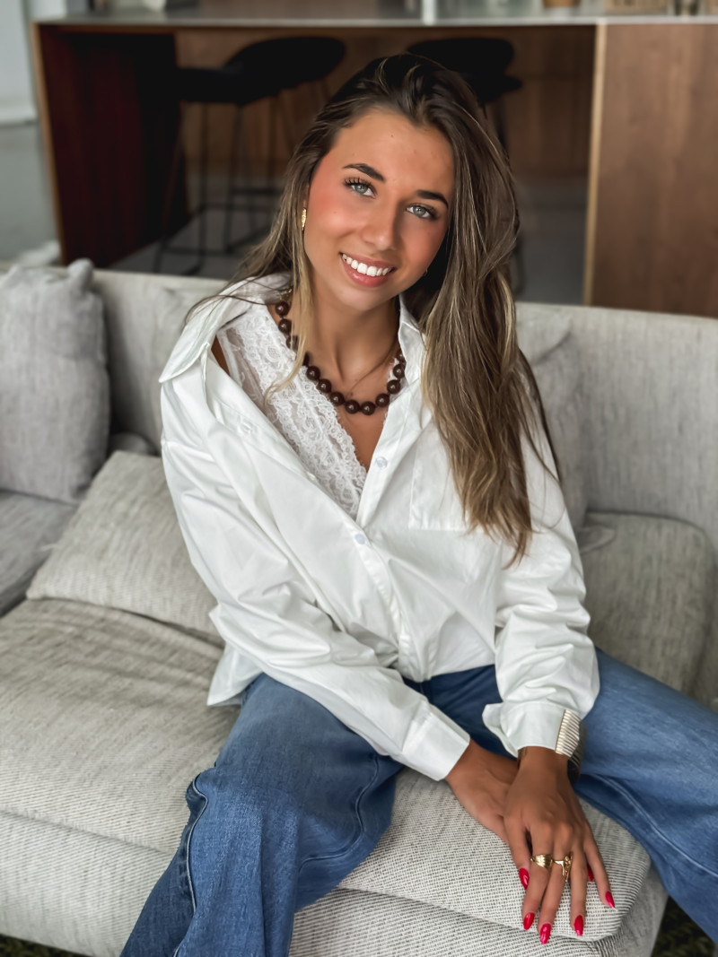 Chemise Cassis - Blanc