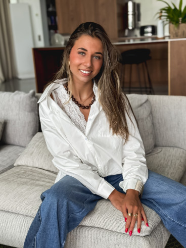 Chemise Cassis - Blanc