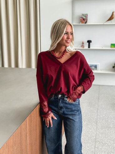 Pull Naéllia - Bordeaux