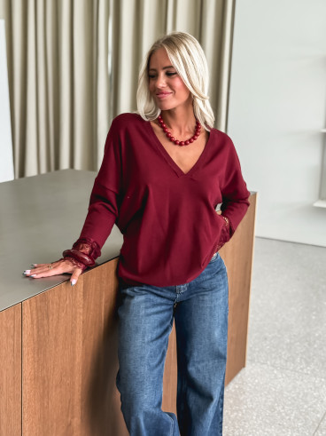 Pull Naéllia - Bordeaux
