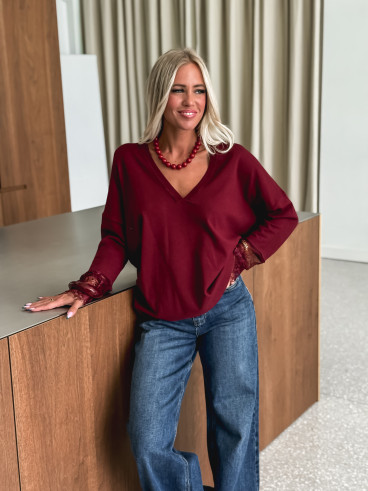 Pull Naéllia - Bordeaux