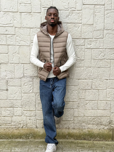 Doudoune sans manches Nahel - Taupe
