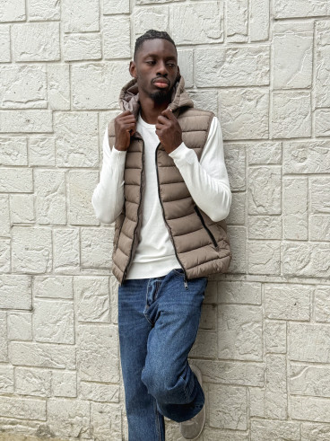 Doudoune sans manches Nahel - Taupe