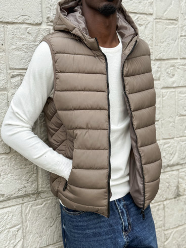 Doudoune sans manches Nahel - Taupe