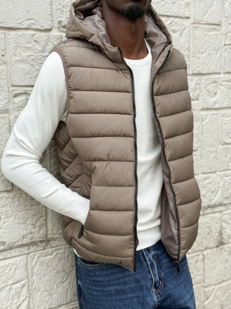 Doudoune sans manches Nahel - Taupe