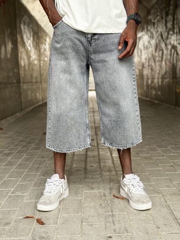 Bermuda en jeans Yann - Gris