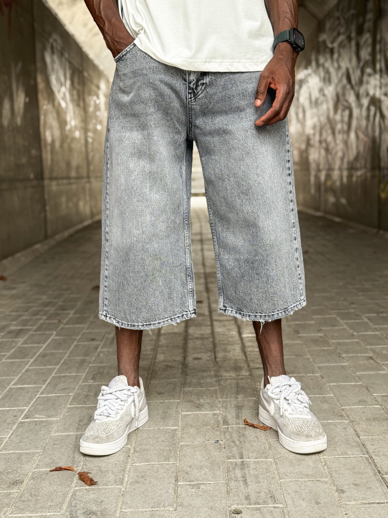 Bermuda en jeans Yann - Gris