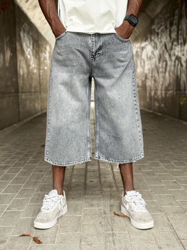 Bermuda en jeans Yann - Gris