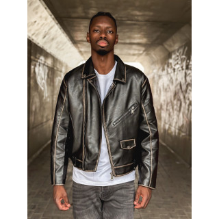 Veste en simili Stephen - Noir