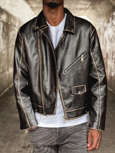 Veste en simili Stephen - Noir