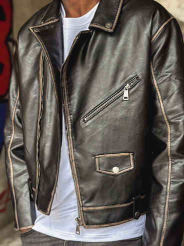 Veste en simili Stephen - Noir