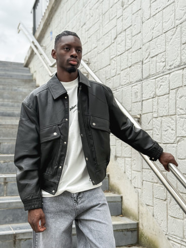 Veste en simili Ricardo - Noir