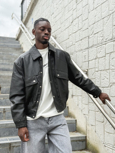 Veste en simili Ricardo - Noir