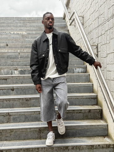 Veste en simili Ricardo - Noir