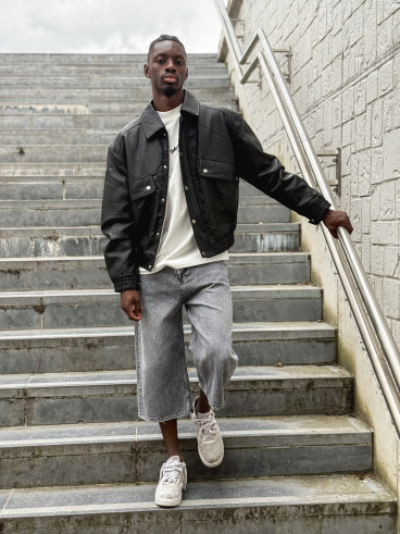 Veste en simili Ricardo - Noir