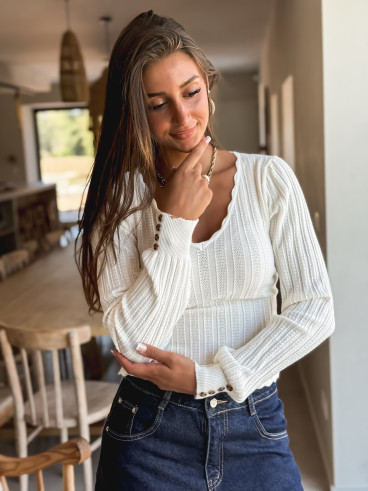 Pull Lyria - Ecru