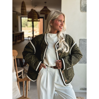 Veste à motifs Joëlie - Kaki foncé
