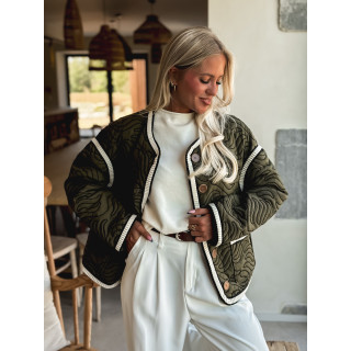Veste à motifs Joëlie - Kaki foncé