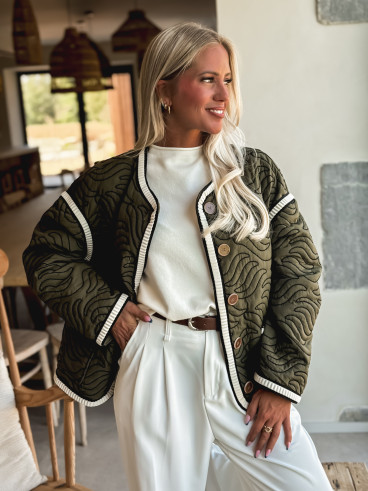 Veste à motifs Joëlie - Kaki foncé
