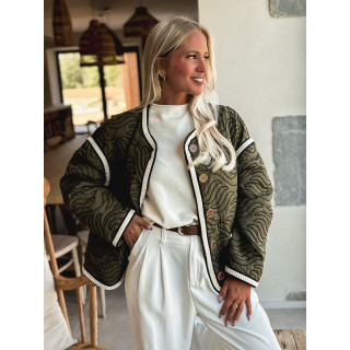 Veste à motifs Joëlie - Kaki foncé