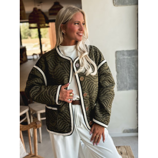 Veste à motifs Joëlie - Kaki foncé