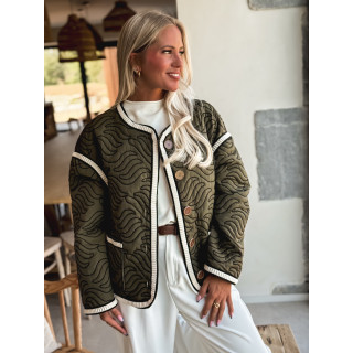 Veste à motifs Joëlie - Kaki foncé