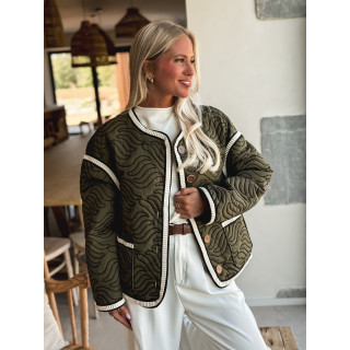 Veste à motifs Joëlie - Kaki foncé