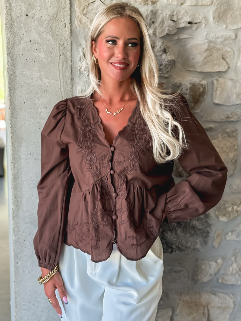 Blouse Lorina - Chocolat