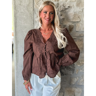 Blouse Lorina - Chocolat