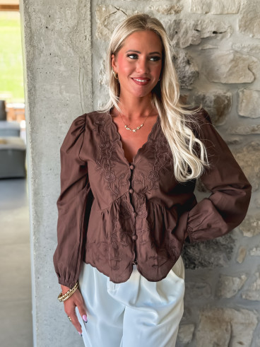 Blouse Lorina - Chocolat