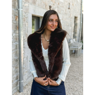 Veste en fourrure Alaska - Chocolat